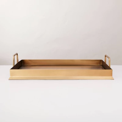 Beveled 12" X 16" Metal Decor Tray Brass Finish - Hearth & Hand™ With Magnolia 2 Beveled 12" X 16" Metal Decor Tray Brass Finish - Hearth & Hand™ With Magnolia - Image 2