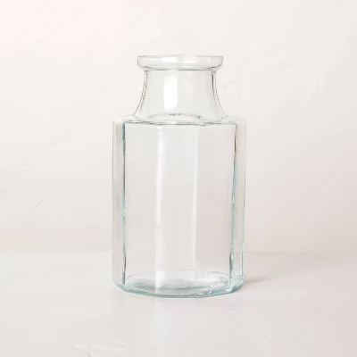 Octagonal Clear Glass Bottle Vase - Hearth & Hand™ With Magnolia 5 Octagonal Clear Glass Bottle Vase - Hearth & Hand™ With Magnolia - Image 5