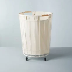 Wire & Fabric Laundry Hamper Sour Cream - Hearth & Hand™ With Magnolia -Hearth & Hand With Magnolia GUEST 1172c23f 3103 40d4 b324 2c56bdd6ddc9