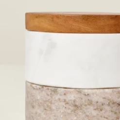 3pc Marble Stacking Salt & Pepper Cellar White/Warm Gray - Hearth & Hand™ With Magnolia 5 3pc Marble Stacking Salt & Pepper Cellar White/Warm Gray - Hearth & Hand™ With Magnolia -Hearth & Hand With Magnolia GUEST 1511b512 a04d 4638 8b56 b59f269aa4b2