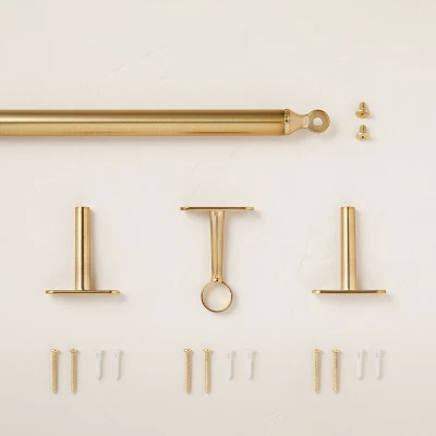 Decorative Screw Curtain Rod Brass Finish - Hearth & Hand™ With Magnolia 1 Decorative Screw Curtain Rod Brass Finish - Hearth & Hand™ With Magnolia
