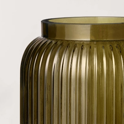 Ribbed Glass Jug Vase Dark Green - Hearth & Hand™ With Magnolia 3 Ribbed Glass Jug Vase Dark Green - Hearth & Hand™ With Magnolia - Image 3