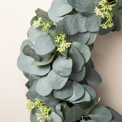 20" Faux Seeded Eucalyptus With Berry Wreath - Hearth & Hand™ With Magnolia 2 20" Faux Seeded Eucalyptus With Berry Wreath - Hearth & Hand™ With Magnolia - Image 2