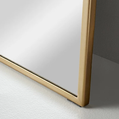 Arched 19"x64" Rectangular Metal Leaning Floor Mirror Brass - Hearth & Hand™ With Magnolia 3 Arched 19"x64" Rectangular Metal Leaning Floor Mirror Brass - Hearth & Hand™ With Magnolia - Image 3