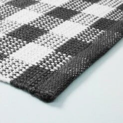 Textured Gingham Indoor/Outdoor Woven Area Rug Dark Gray/Cream - Hearth & Hand™ With Magnolia 6 Textured Gingham Indoor/Outdoor Woven Area Rug Dark Gray/Cream - Hearth & Hand™ With Magnolia -Hearth & Hand With Magnolia GUEST 56c4add0 0f05 4144 8dbc ebd724cadfbf