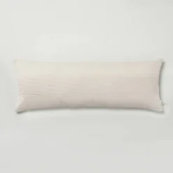 16"x42" Slub Center Stripe Oversized Lumbar Bed Pillow - Hearth & Hand™ With Magnolia 13 16"x42" Slub Center Stripe Oversized Lumbar Bed Pillow - Hearth & Hand™ With Magnolia -Hearth & Hand With Magnolia GUEST 59c94da2 2910 417b 9717 22b1103abb33