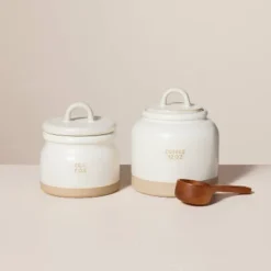 12oz Stoneware Crock Coffee Canister With Scoop Cream/Clay - Hearth & Hand™ With Magnolia 5 12oz Stoneware Crock Coffee Canister With Scoop Cream/Clay - Hearth & Hand™ With Magnolia -Hearth & Hand With Magnolia GUEST 65b7994c a1eb 4670 b20b ff3df4965168
