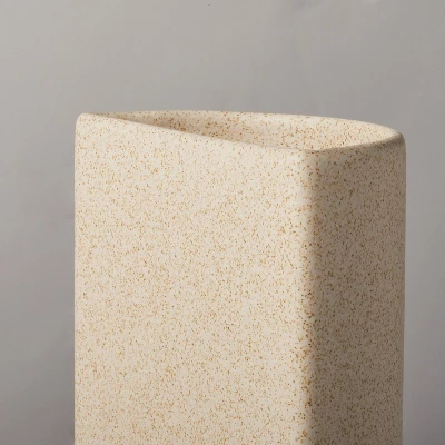 2pc Sandy Textured Ceramic Pencil Cup Bookend Set Natural - Hearth & Hand™ With Magnolia 2 2pc Sandy Textured Ceramic Pencil Cup Bookend Set Natural - Hearth & Hand™ With Magnolia - Image 2