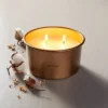 Lidded Metal Canvas 4-Wick Jar Candle Brass Finish 20oz - Hearth & Hand™ With Magnolia