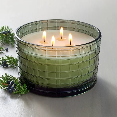 Textured Glass Cypress & Pine Jar Christmas Candle Green 24oz - Hearth & Hand™ With Magnolia 1 Textured Glass Cypress & Pine Jar Christmas Candle Green 24oz - Hearth & Hand™ With Magnolia