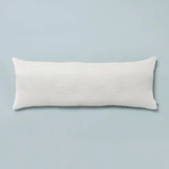 16"x42" Slub Center Stripe Oversized Lumbar Bed Pillow - Hearth & Hand™ With Magnolia 12 16"x42" Slub Center Stripe Oversized Lumbar Bed Pillow - Hearth & Hand™ With Magnolia -Hearth & Hand With Magnolia GUEST 7e84e8bd 4cb9 42c8 ace3 f88b538c2fb8