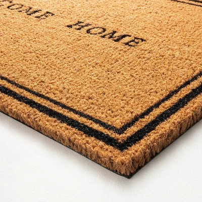 Welcome Home Coir Doormat Tan/Black - Hearth & Hand™ With Magnolia 2 Welcome Home Coir Doormat Tan/Black - Hearth & Hand™ With Magnolia - Image 2