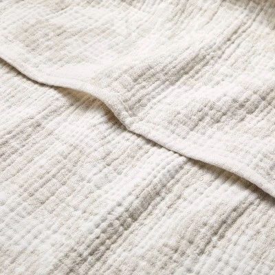 Floral Gauze Jacquard Bed Throw Tonal Cream - Hearth & Hand™ With Magnolia 2 Floral Gauze Jacquard Bed Throw Tonal Cream - Hearth & Hand™ With Magnolia - Image 2