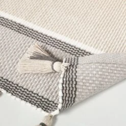 24"x60" Color Block Stripe Tassels Bath Rug Neutral Taupe - Hearth & Hand™ With Magnolia 5 24"x60" Color Block Stripe Tassels Bath Rug Neutral Taupe - Hearth & Hand™ With Magnolia -Hearth & Hand With Magnolia GUEST 910979a7 4645 484a b851 9e3664ee4695