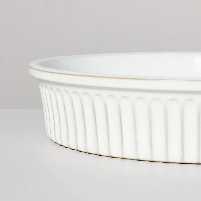 10.5" Fluted Stoneware Pie Dish Cream - Hearth & Hand™ With Magnolia 2 10.5" Fluted Stoneware Pie Dish Cream - Hearth & Hand™ With Magnolia - Image 2