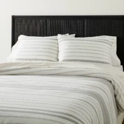 Alternating Pinstripe Comforter & Sham Set Gray/Cream - Hearth & Hand™ With Magnolia 7 Alternating Pinstripe Comforter & Sham Set Gray/Cream - Hearth & Hand™ With Magnolia -Hearth & Hand With Magnolia GUEST 99ea9eaa a4ca 48b7 8e04 56feb59ec9f6