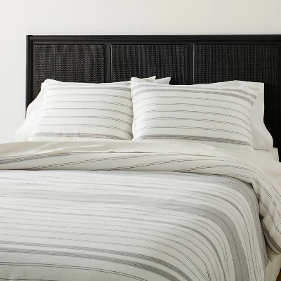 Alternating Pinstripe Comforter & Sham Set Gray/Cream - Hearth & Hand™ With Magnolia 4 Alternating Pinstripe Comforter & Sham Set Gray/Cream - Hearth & Hand™ With Magnolia - Image 4