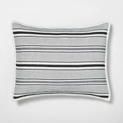 Textured Stripe Pillow Sham Dark Gray/Cream - Hearth & Hand With Magnolia 8 Textured Stripe Pillow Sham Dark Gray/Cream - Hearth & Hand With Magnolia -Hearth & Hand With Magnolia GUEST b0608181 3b6d 4688 8af4 76eb9e213a88