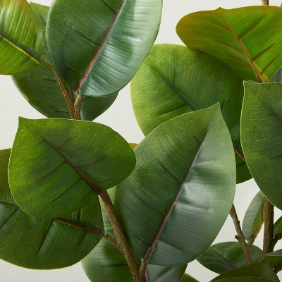 73" Faux Rubber Leaf Tree - Hearth & Hand™ With Magnolia 2 73" Faux Rubber Leaf Tree - Hearth & Hand™ With Magnolia - Image 2