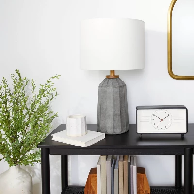 Carved Ceramic Table Lamp Dark Gray (Includes LED Light Bulb) - Hearth & Hand™ With Magnolia 1 Carved Ceramic Table Lamp Dark Gray (Includes LED Light Bulb) - Hearth & Hand™ With Magnolia