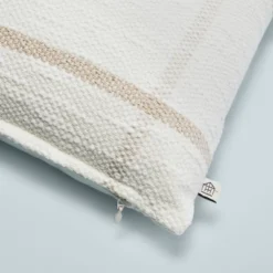 12"x30" Open Grid Lines Lumbar Throw Pillow Cream/Taupe - Hearth & Hand™ With Magnolia 5 12"x30" Open Grid Lines Lumbar Throw Pillow Cream/Taupe - Hearth & Hand™ With Magnolia -Hearth & Hand With Magnolia GUEST cca4d0e7 7a26 469b 8704 00e59eb960cf