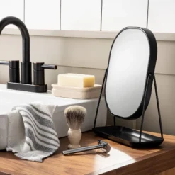 Metal Vanity Flip Mirror With Tray Black - Hearth & Handâ„¢ With Magnolia