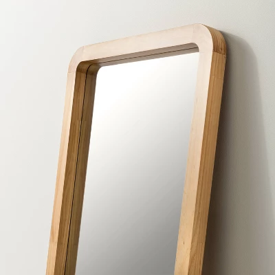 71" Standing Wood Framed Mirror Natural - Hearth & Hand™ With Magnolia 2 71" Standing Wood Framed Mirror Natural - Hearth & Hand™ With Magnolia - Image 2