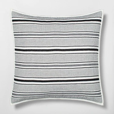 Textured Stripe Pillow Sham Dark Gray/Cream - Hearth & Hand With Magnolia 5 Textured Stripe Pillow Sham Dark Gray/Cream - Hearth & Hand With Magnolia - Image 5